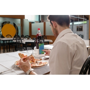 4phone - Organizer na stół na tablet / telefon BIAŁY